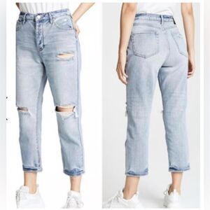 Kendall + Kylie The Icon High Rise Distressed Straight Jeans